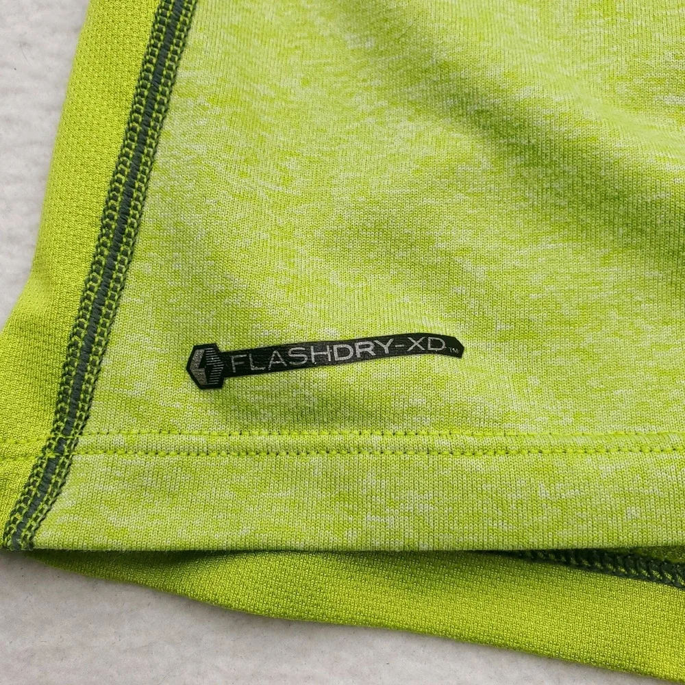 North Face Shirt Mens Medium Green Reactor Running V Neck Flashdry XD Training